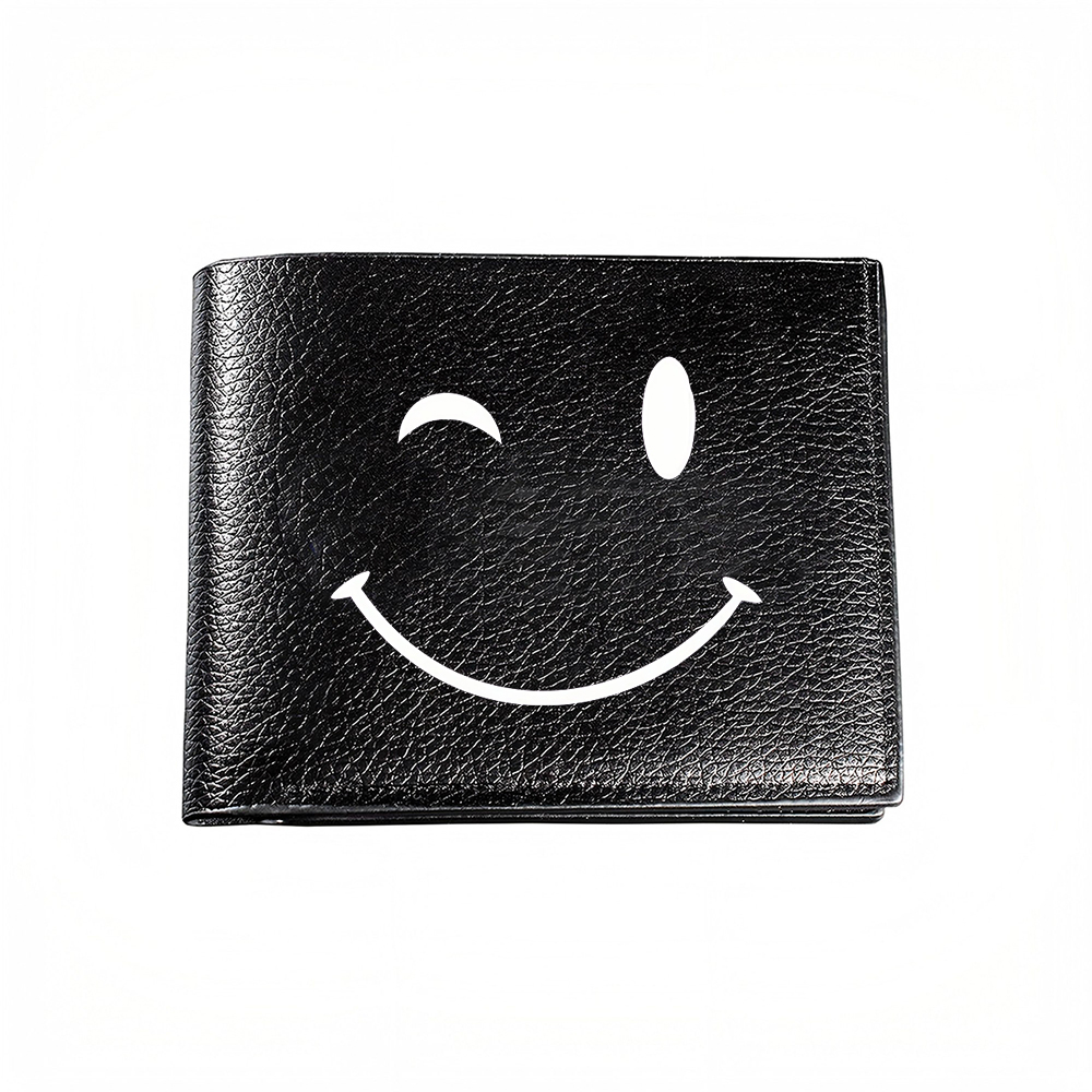 Interior Design Emoji - محفظة رجالية بتصميم وجه مبتسم وحامل