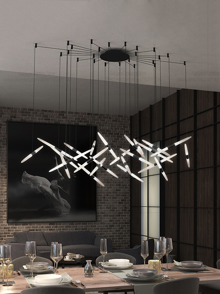 Interior Design Elements - ثريا LED حديثة لغرفة الطعام ،