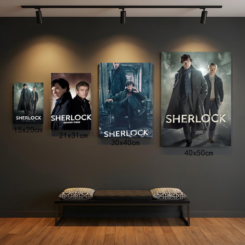 Interior Design Tv Room - لوحة فنية بتصميم مسلسل Sherlock Holmes،