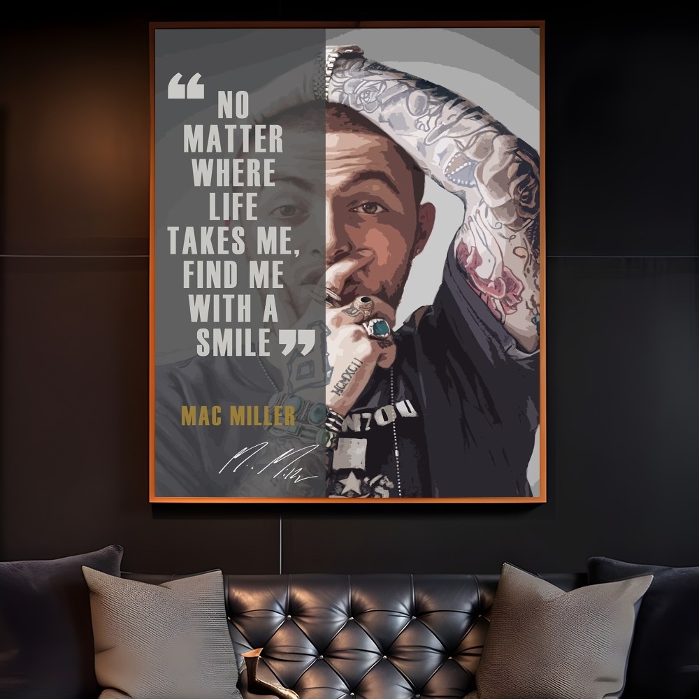 مغني الراب M-Mac ميلر ملصق غرف - مراجعة Interior Design Poster وسعره