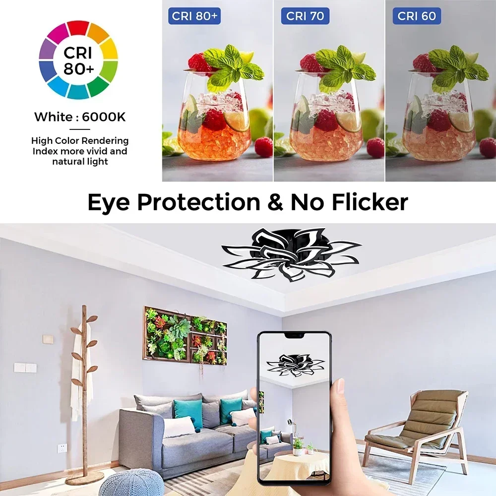 مصمم LED البتلة الثريا غرفة ال - مراجعة Interior Design Elements وسعره