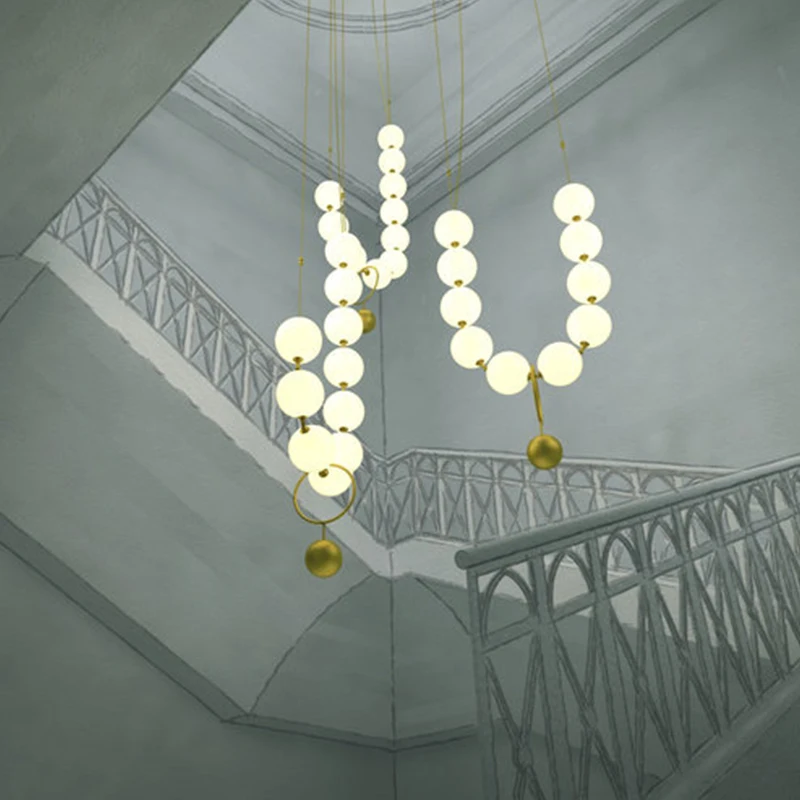 ثريا LED من زجاج اللؤلؤ لغرفة  - مراجعة Interior Design Elements وسعره