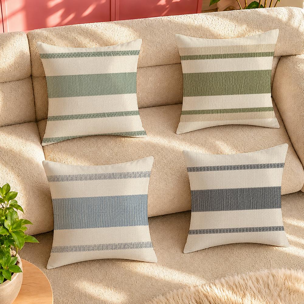 غطاء وسادة بتصميم خطوط طبيعية، - مراجعة Textured Throw Natural وسعره