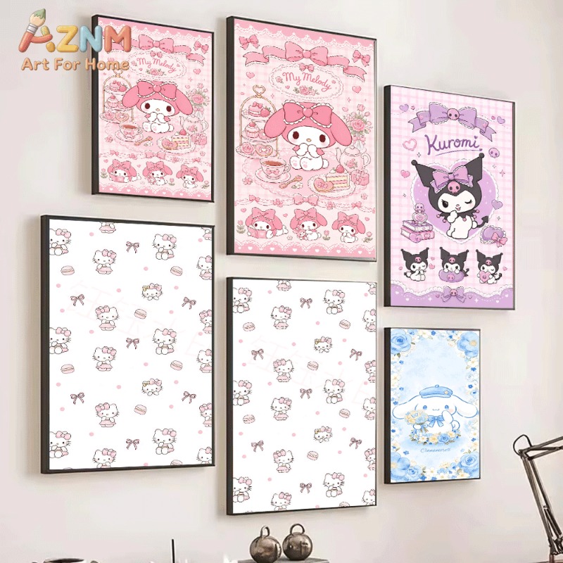 لوحة فنية قماشية من سانريو ماي - مراجعة Interior Design Poster وسعره