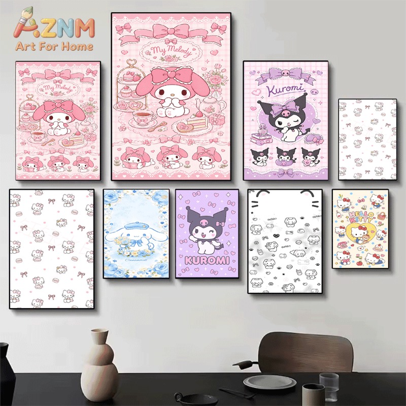 لوحة فنية قماشية من سانريو ماي - مراجعة Interior Design Poster وسعره